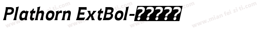 Plathorn ExtBol字体转换